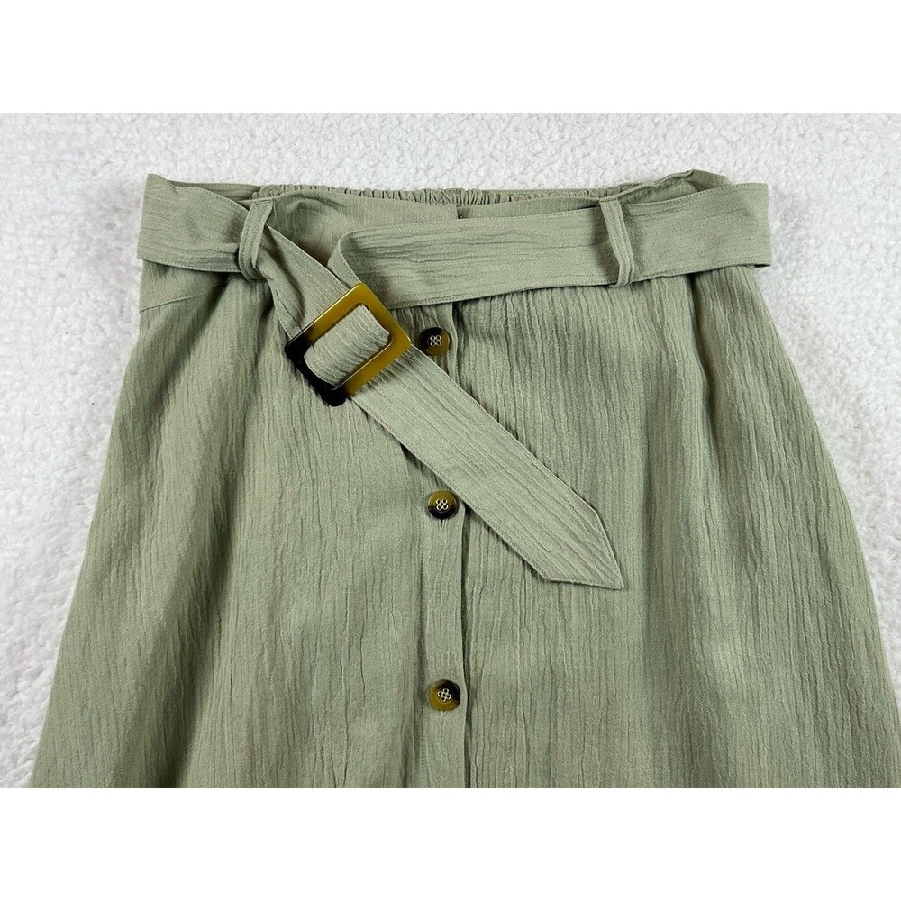 Soft Surroundings Skirt Womens M A Line Belted Midi Coastal Boho Casual Minimal